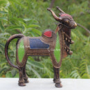 Dhokra Art Metal Nandi Statue 18"