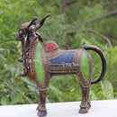 Dhokra Art Metal Nandi Statue 18"