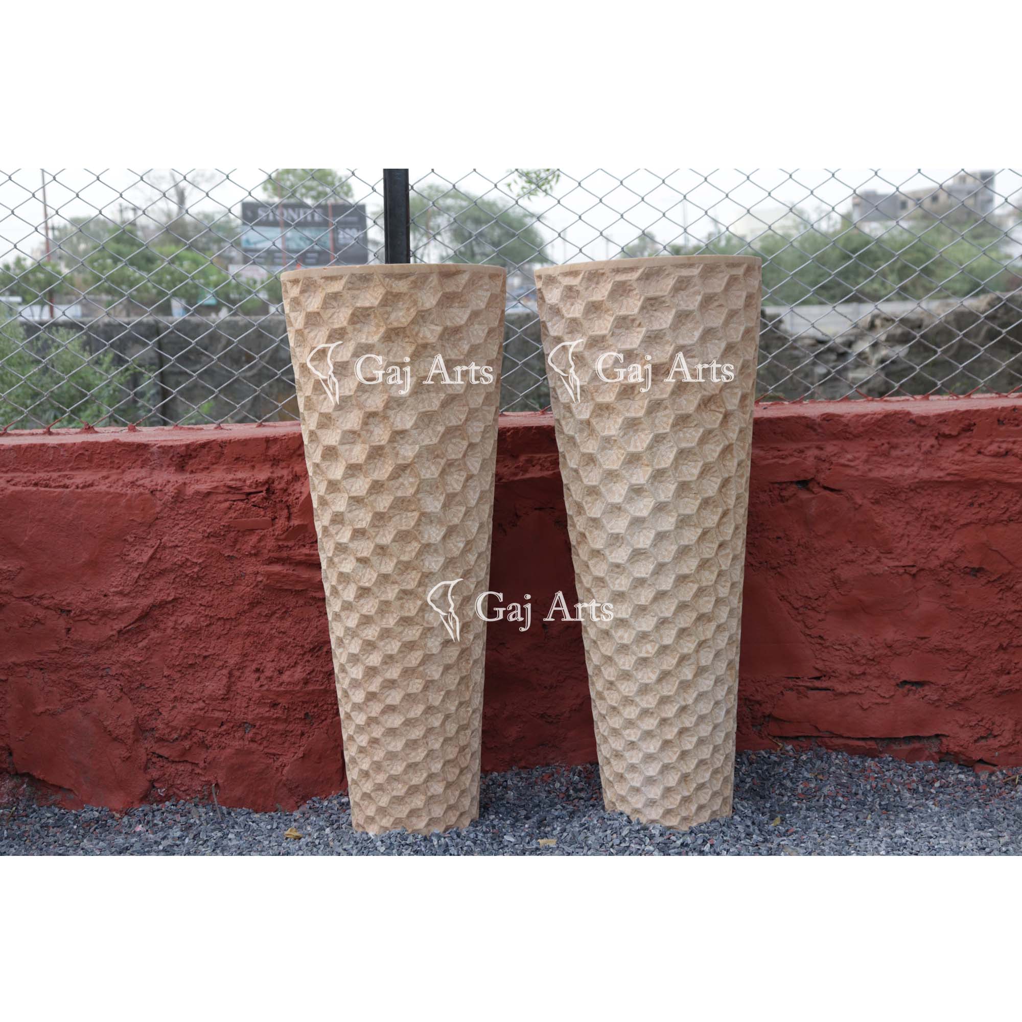 Planter Home ESPRIT Magnesium Urban 37 x 37 x 61 cm