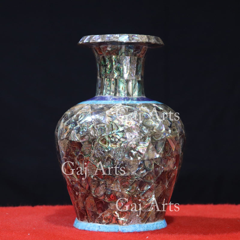 Inlay Marble Vase 9”