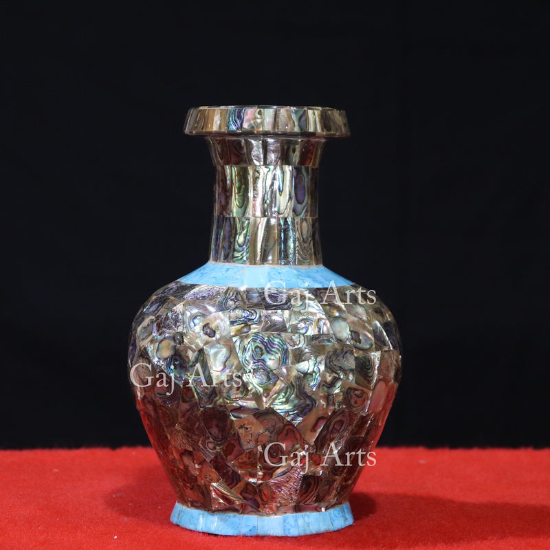 Inlay Marble Vase 8”