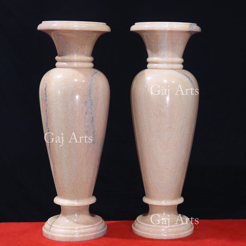 Pink Marble Vase 27”