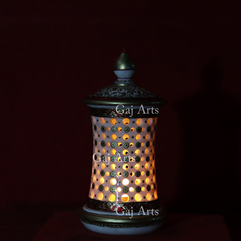Antique Marble lantern lamps 15”