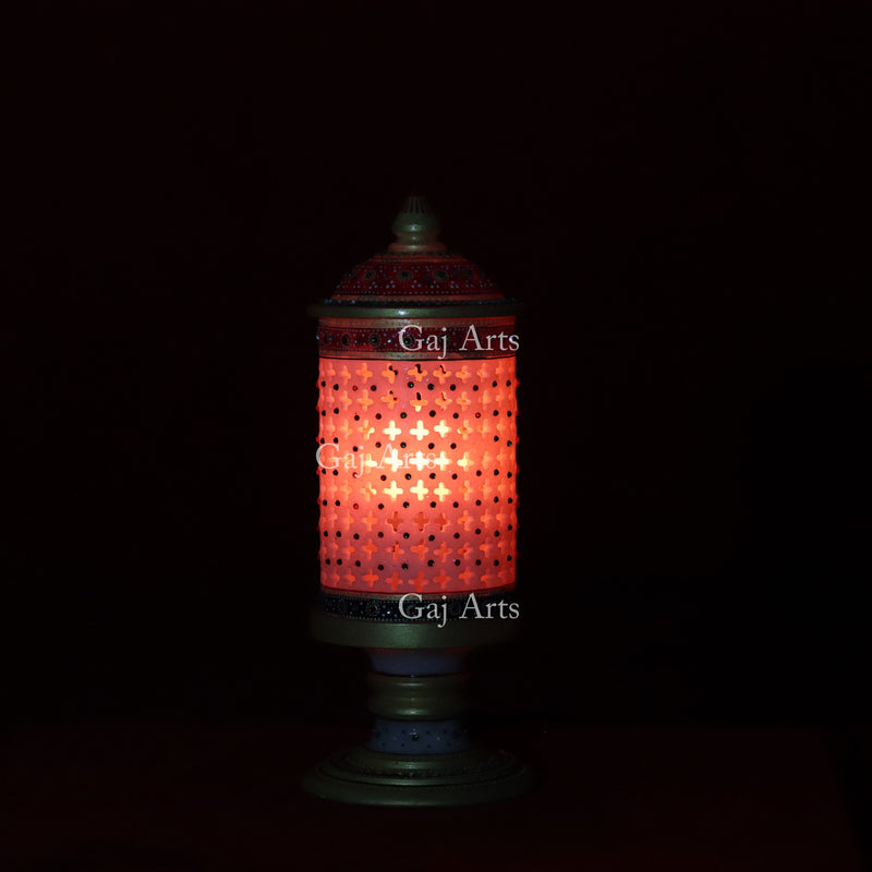 Antique Rajasthani Marble lantern lamps 11”