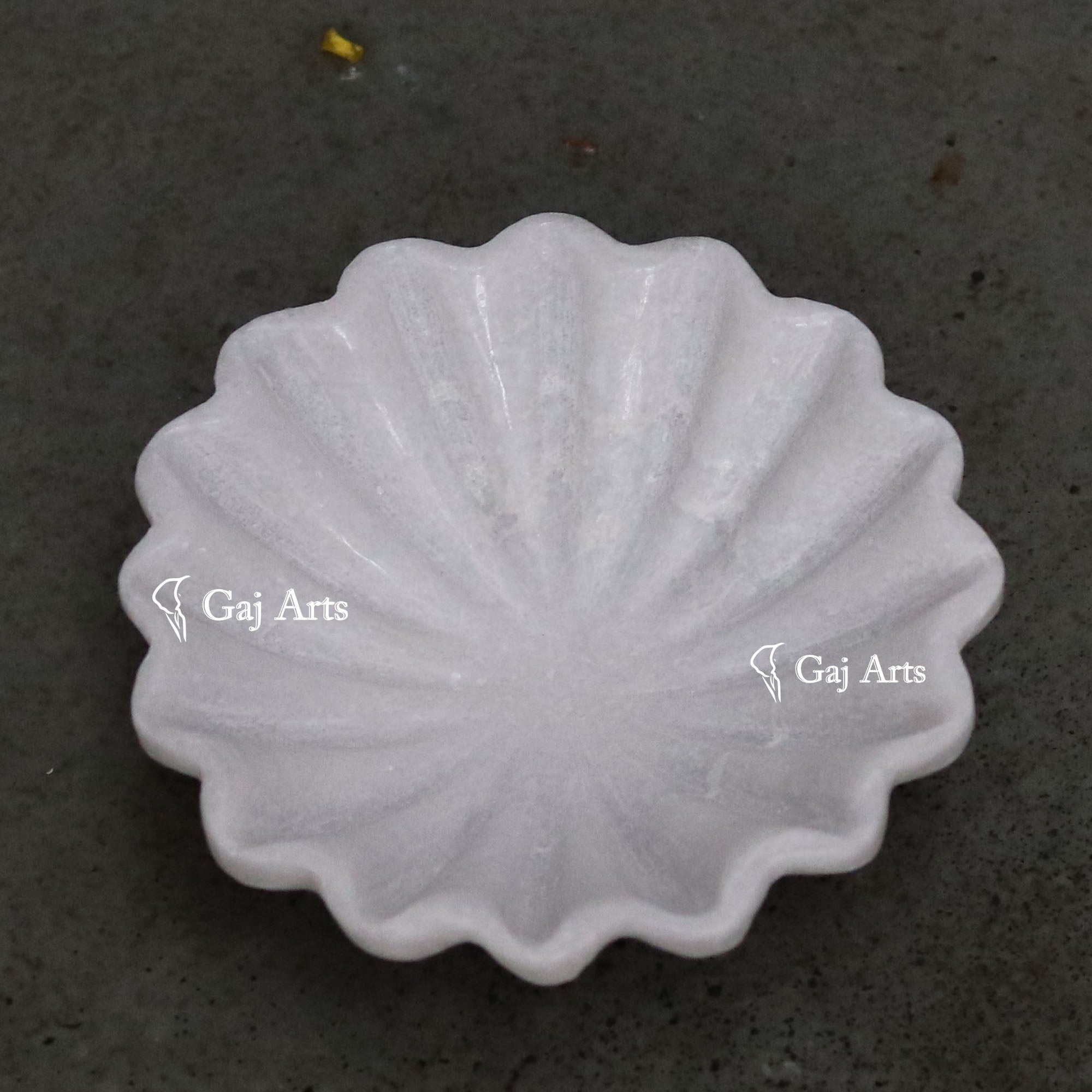 White Marble Flower Bowl | 5 Inch