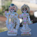 White Marble Radha Krishna Idol | 7 Inch