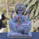 White Marble Lakshmi Mata Idol | 9 Inch