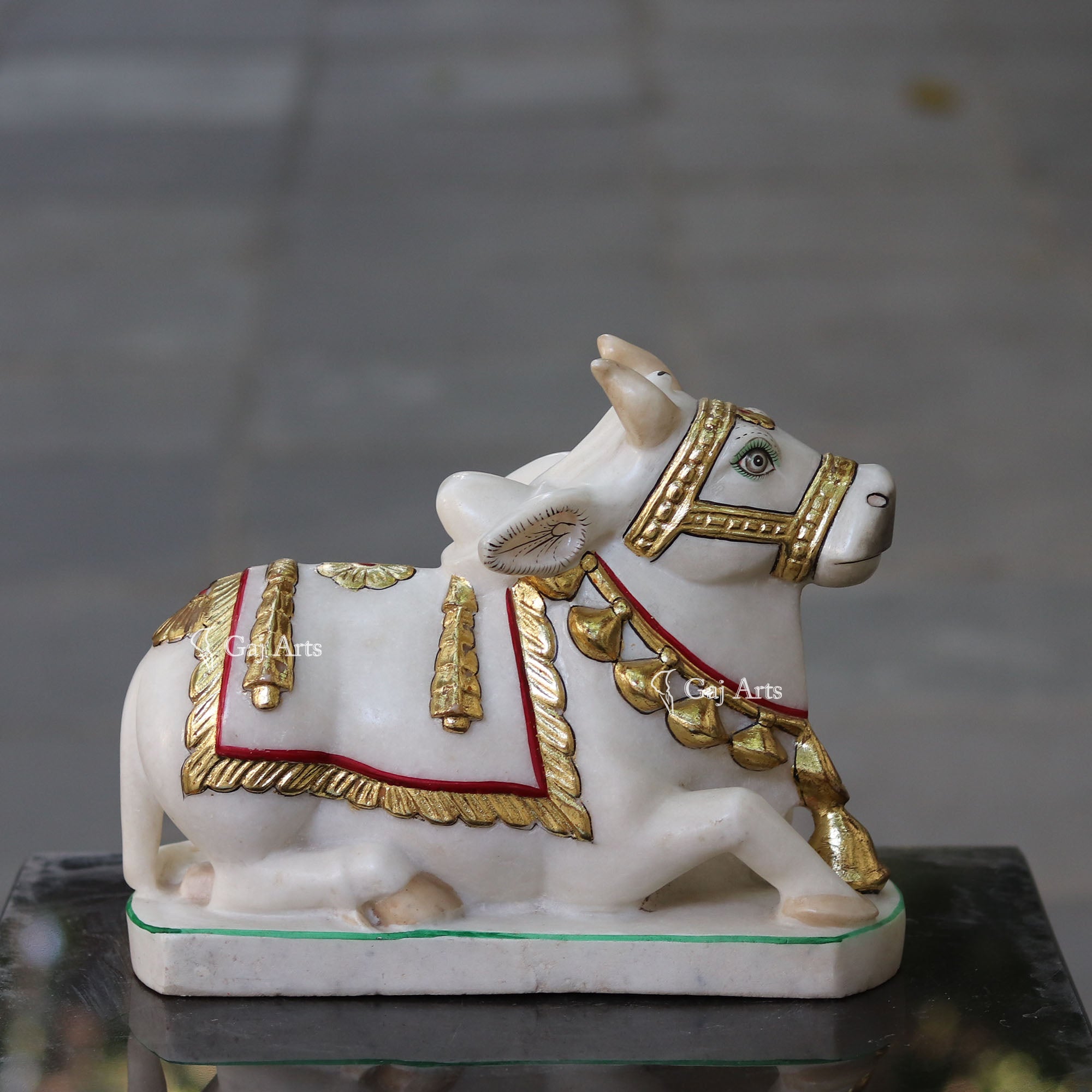 Marble Nandi Idol | 12 Inch