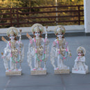 White Marble Ram Jodi Idol | 24 Inch