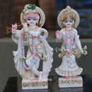 White Marble Radha Krishna Idol | 15 Inch