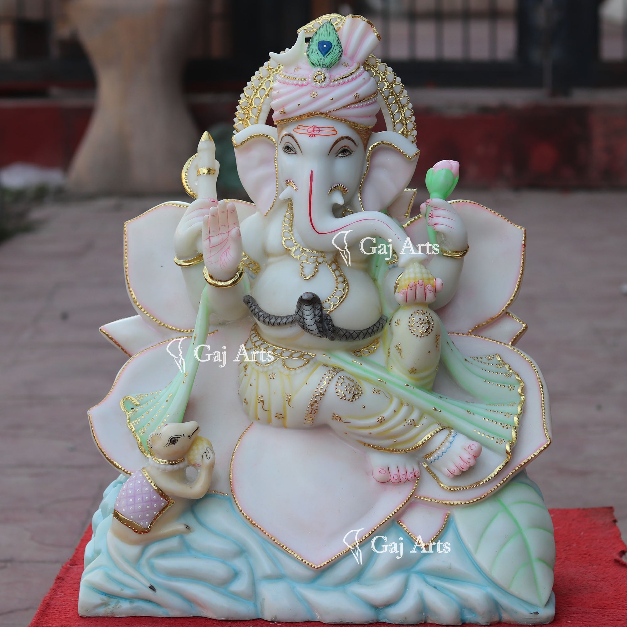 Makrana Marble Powder Ganesh Idol | 24 Inch