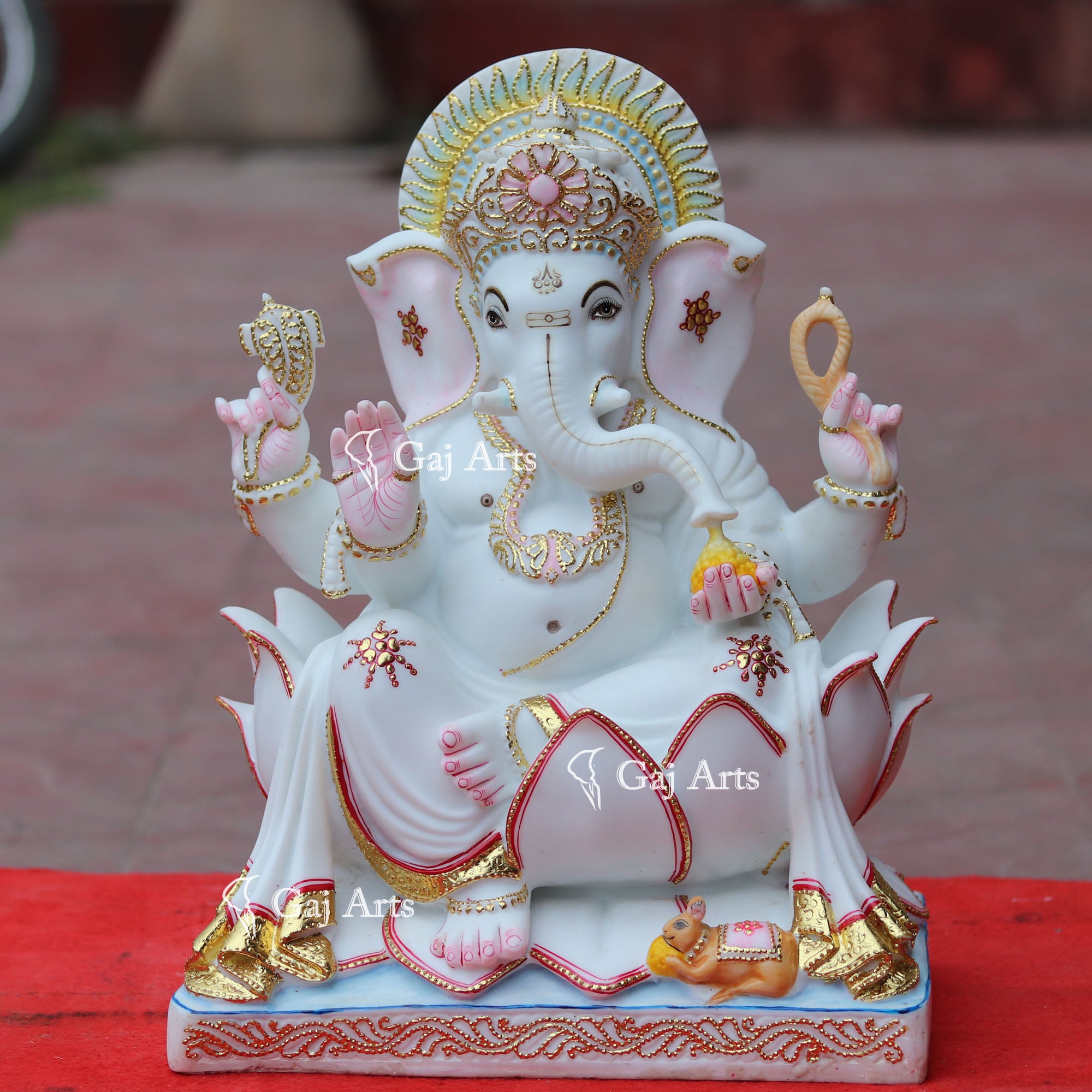 Makrana Marble Powder Ganesh Idol | 18 Inch