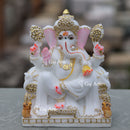 White Marble Ganesh Murti | 7 Inch