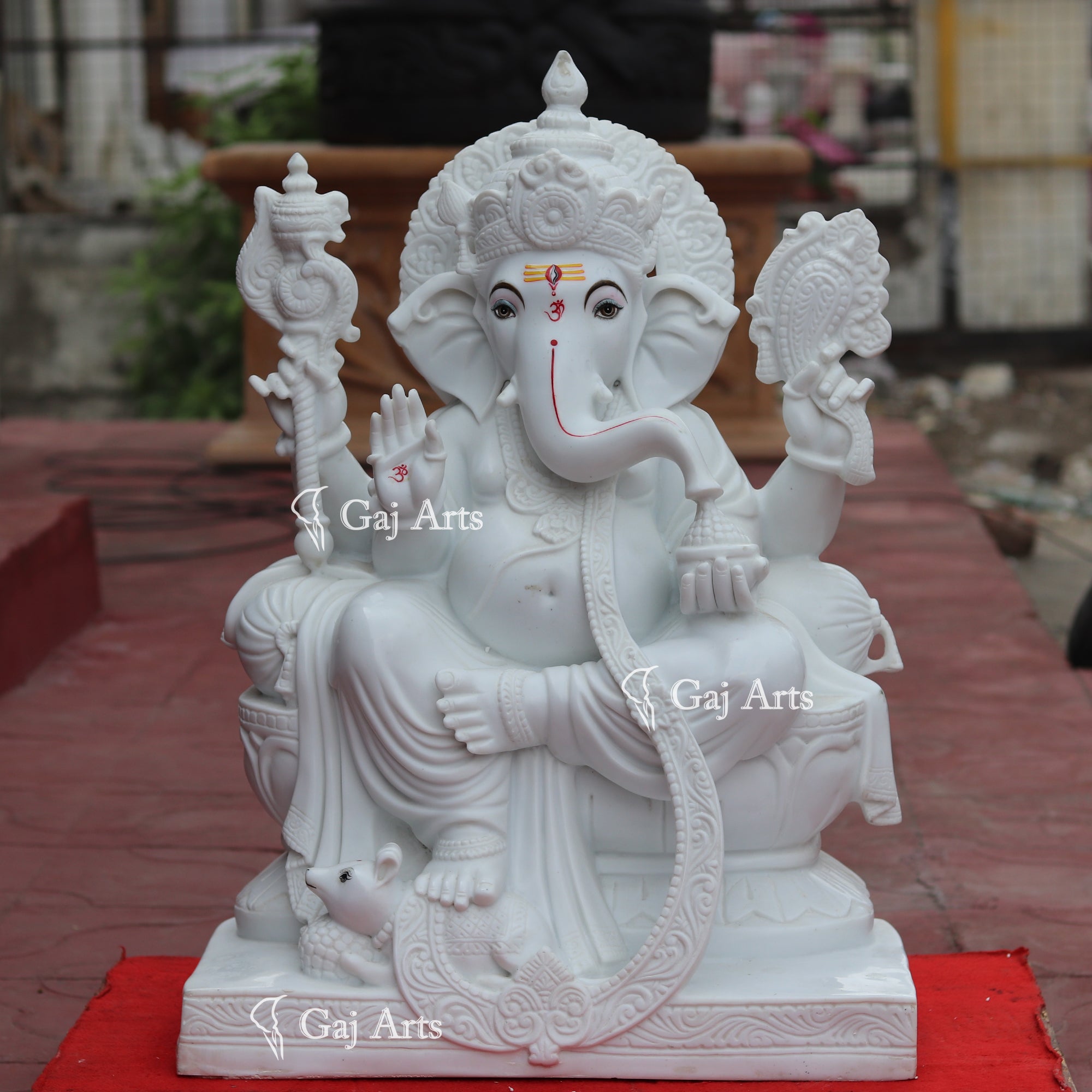 Makrana Marble Powder Ganesh Idol | 30 Inch