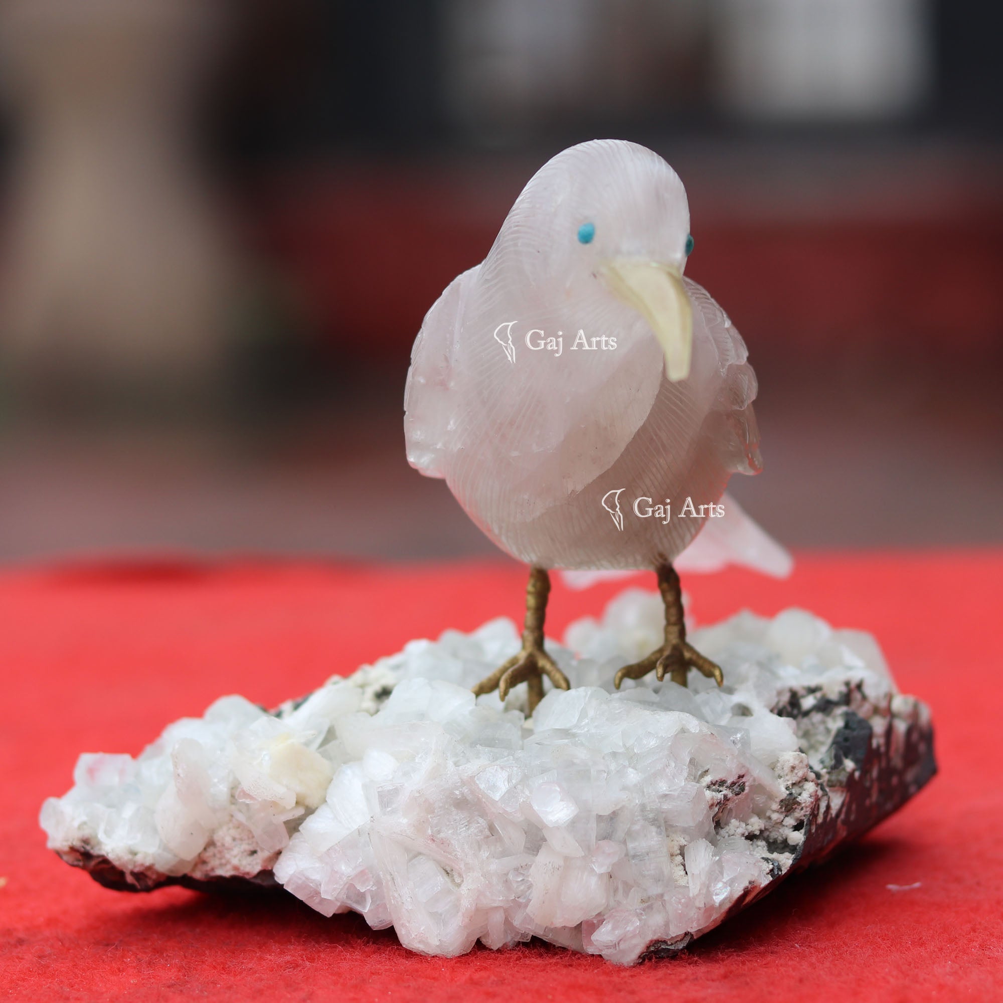 White Quartz Bird Figurine | 5 Inch