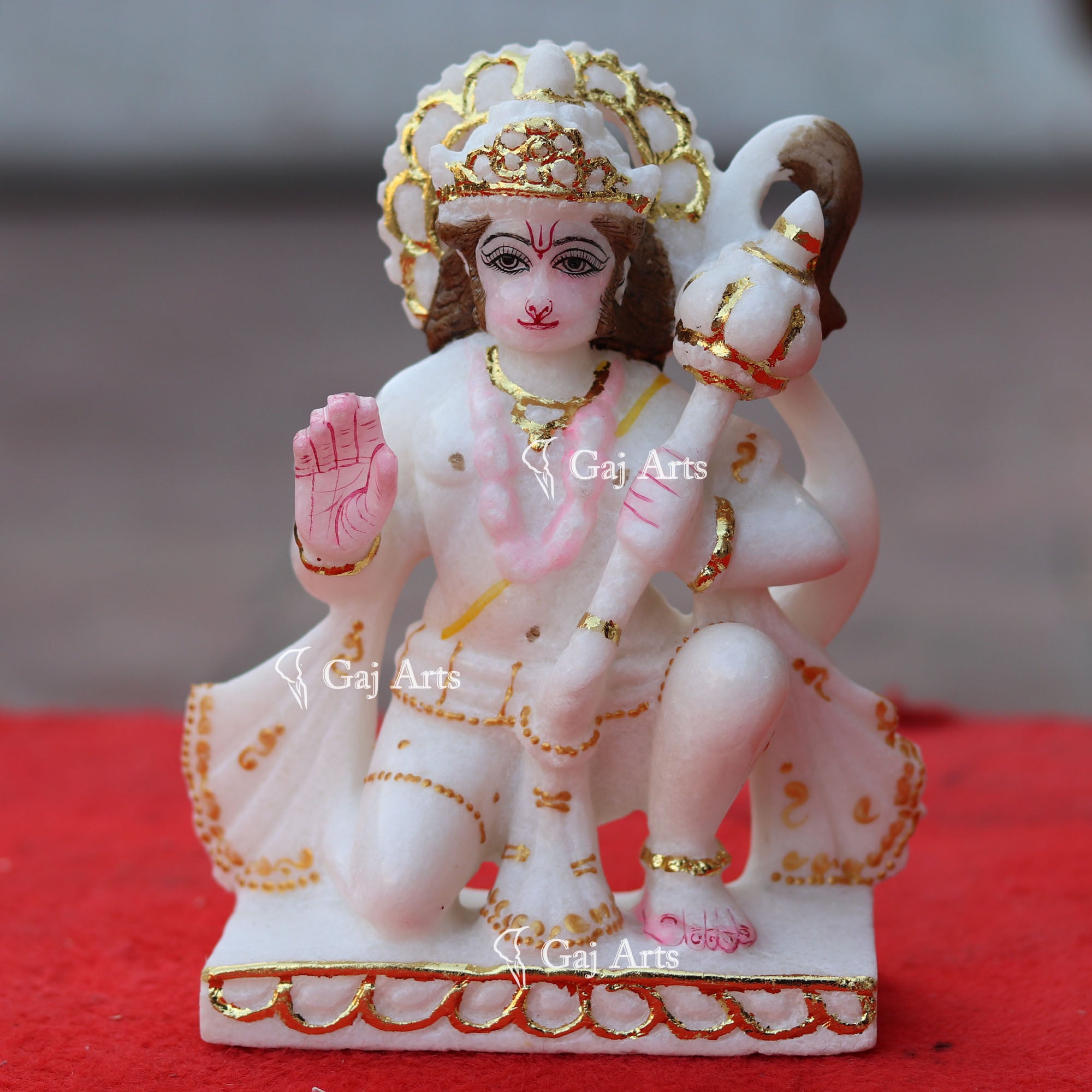 Marble Hanuman Ji Idol | 7 Inch