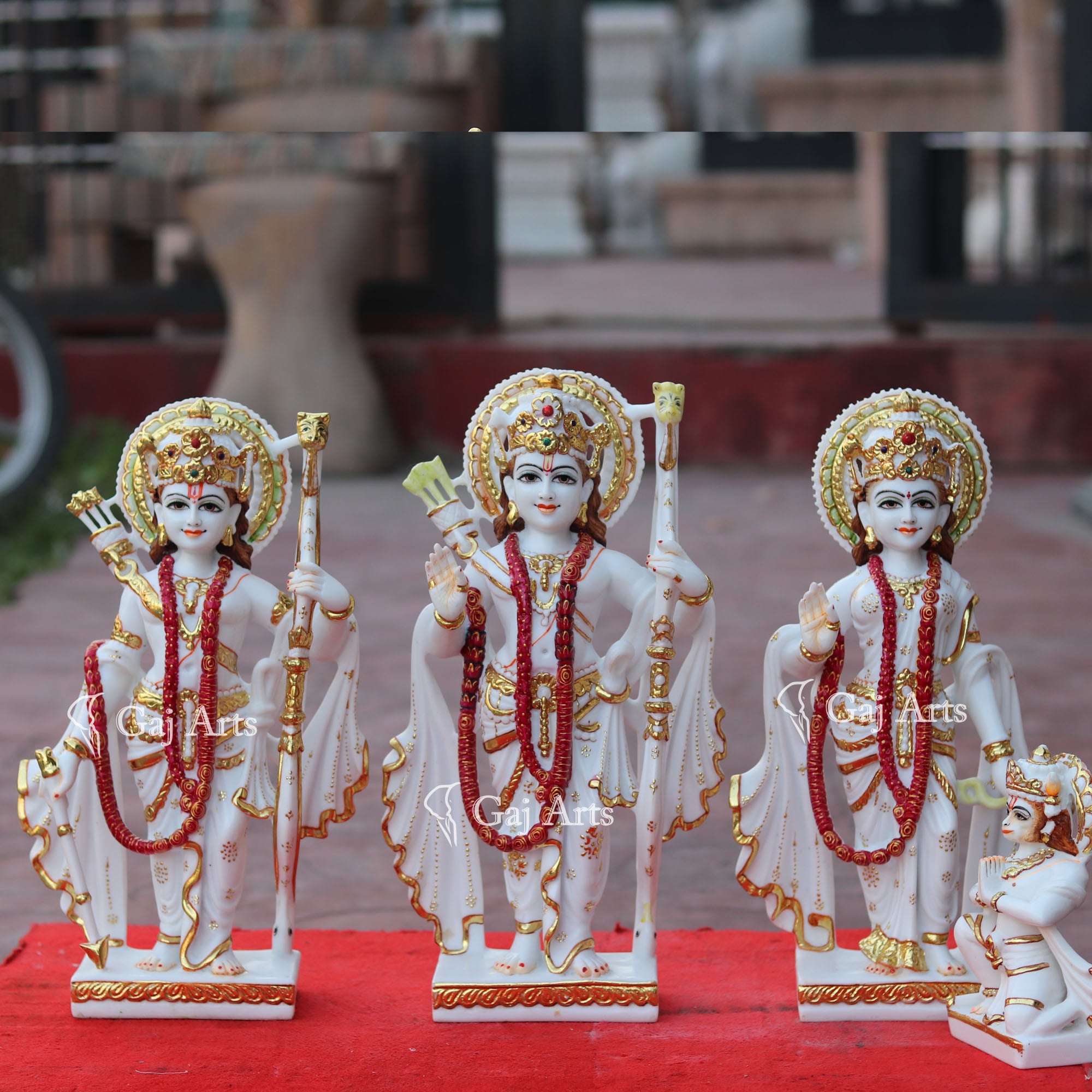 Makrana Marble Powder Ram Jodi Idol | 18 Inch