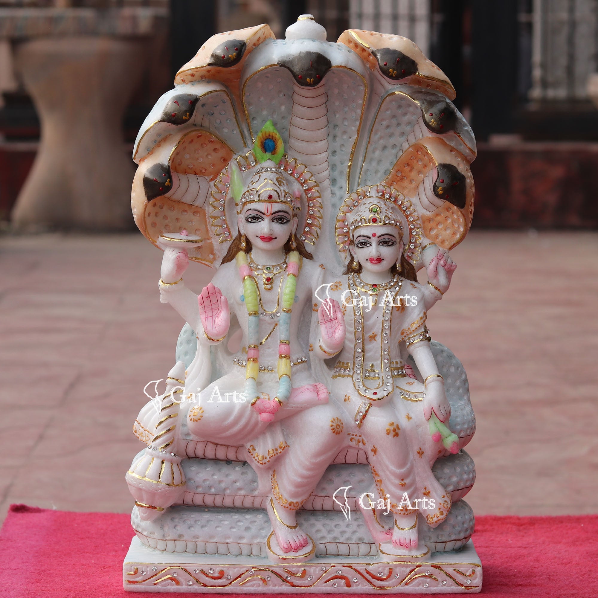 Marble Lakshmi Narayan Idol | 18 Inch