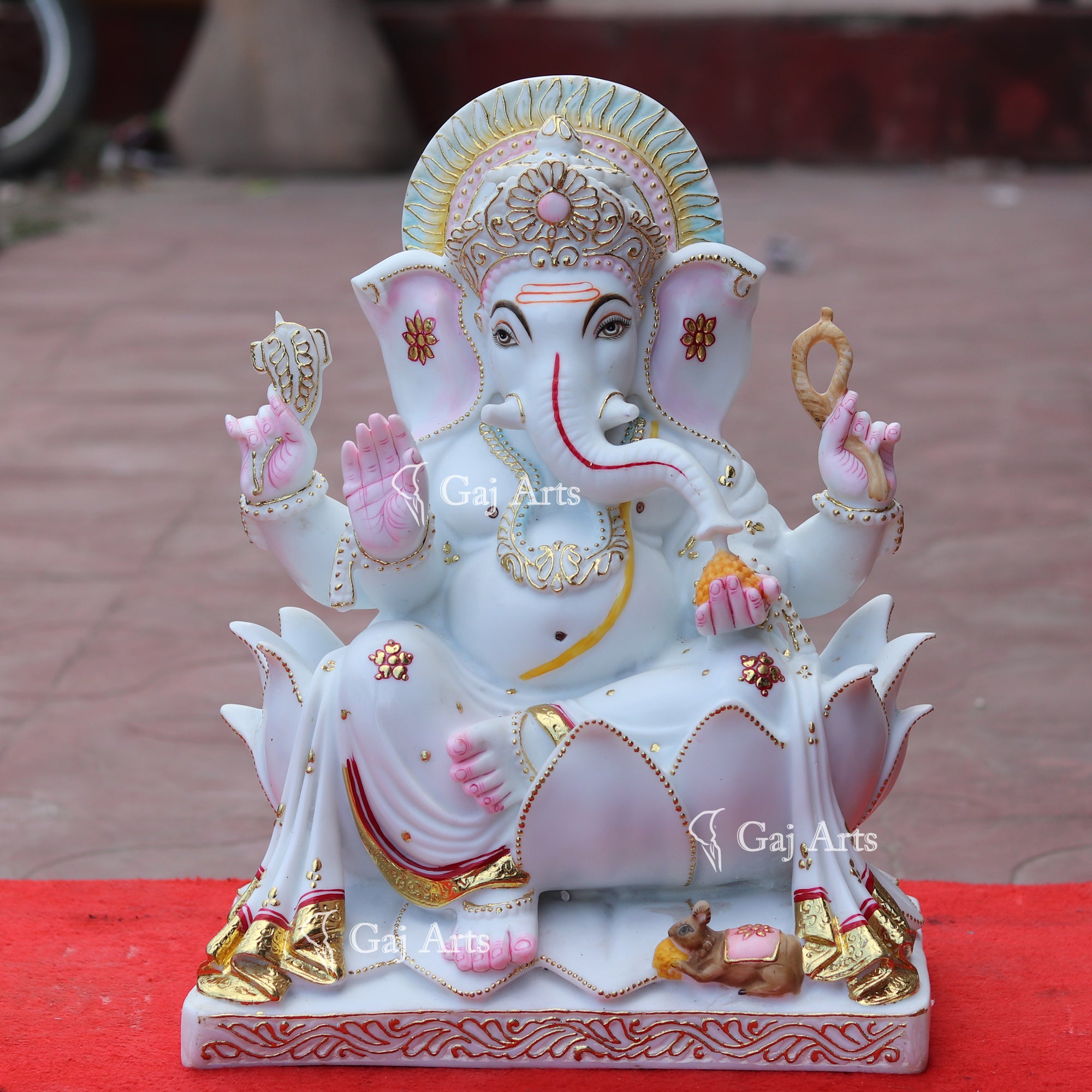 Makrana Marble Powder Ganesh Idol | 18 Inch