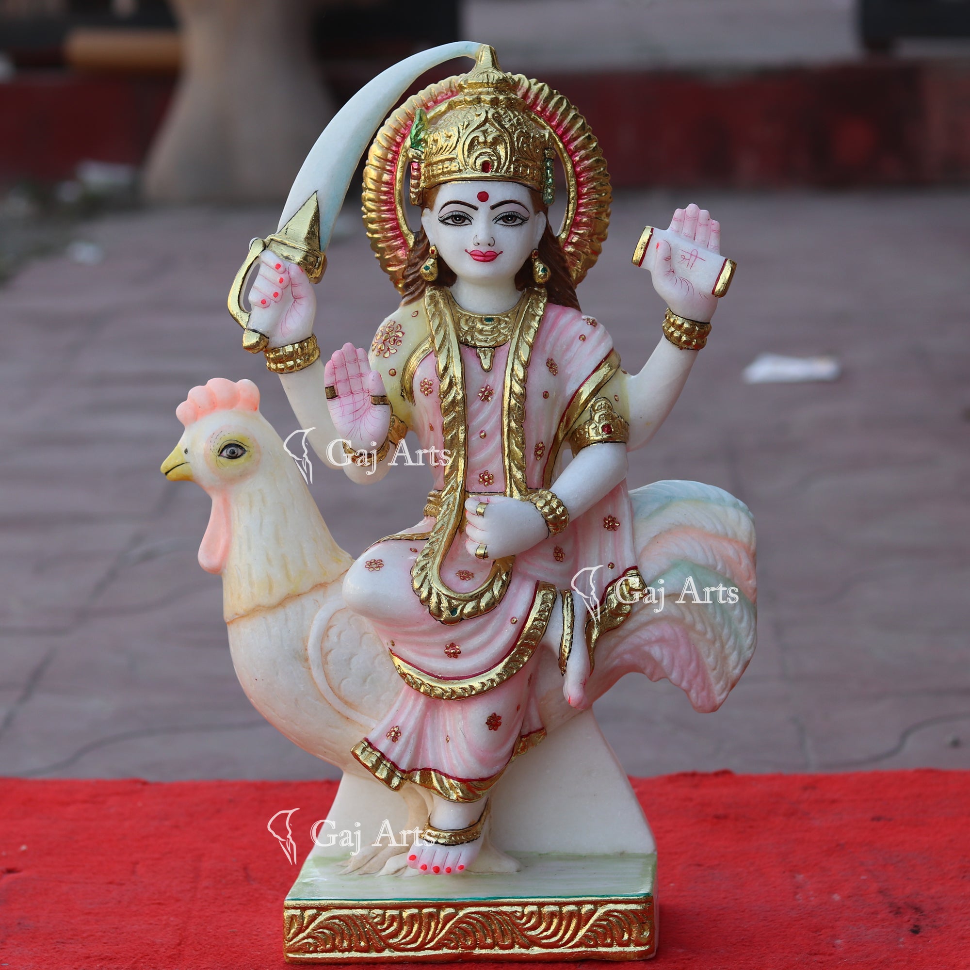 Marble Bahu Charni Mata Idol | 18 Inch