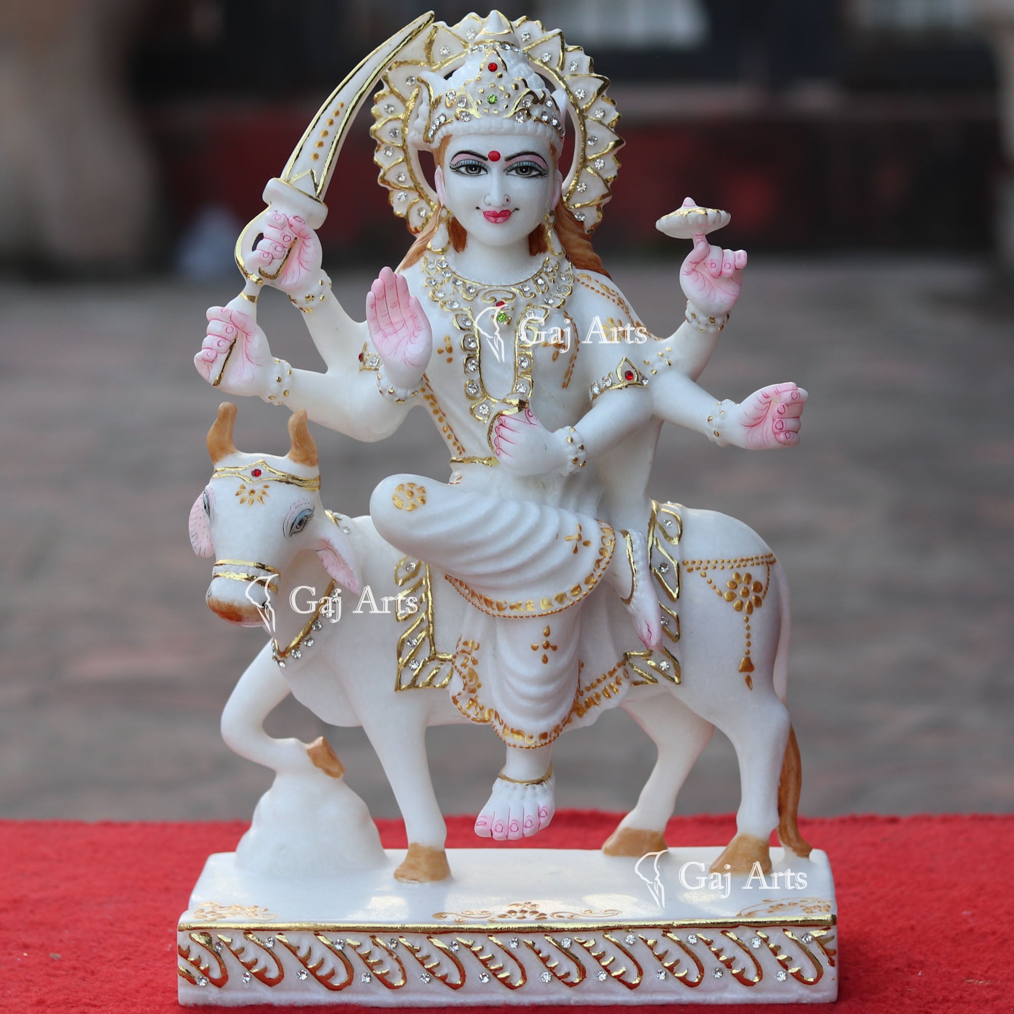 White Marble Umiya Maa Idol | 15 Inch