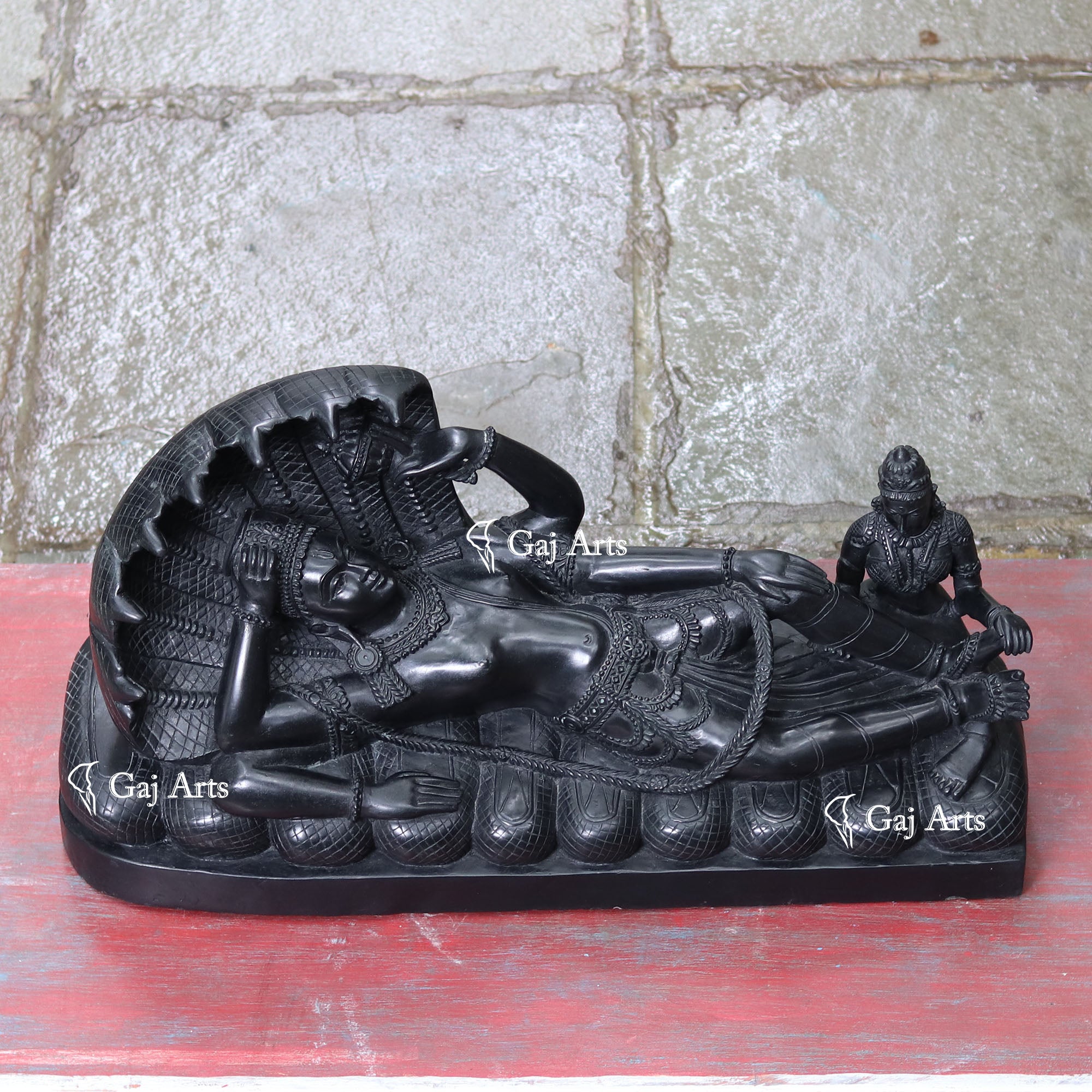 Black Marble Vishnu Ji Statue | 30 Inch