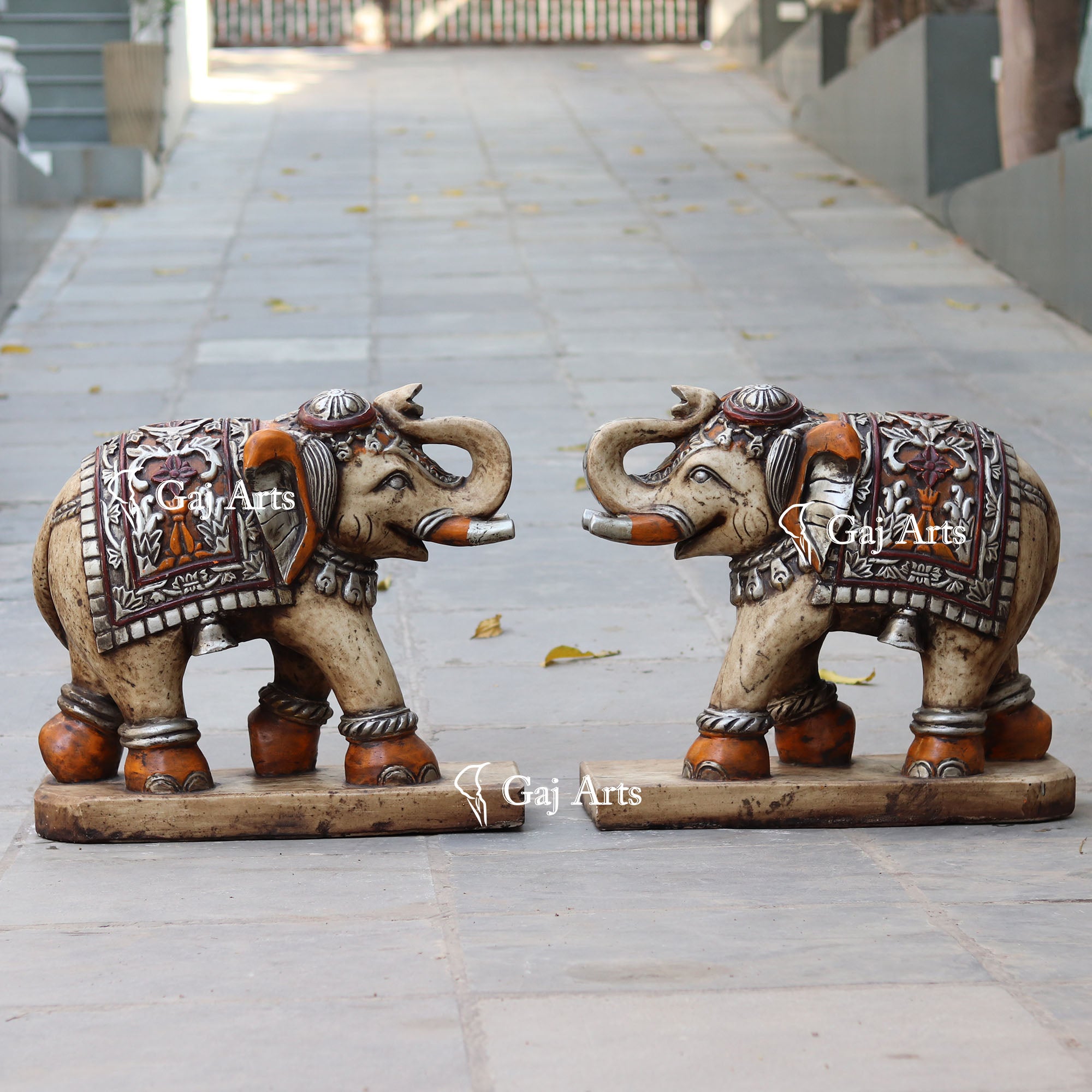 Rajnagar White Marble Elephant Statue | 24 Inch