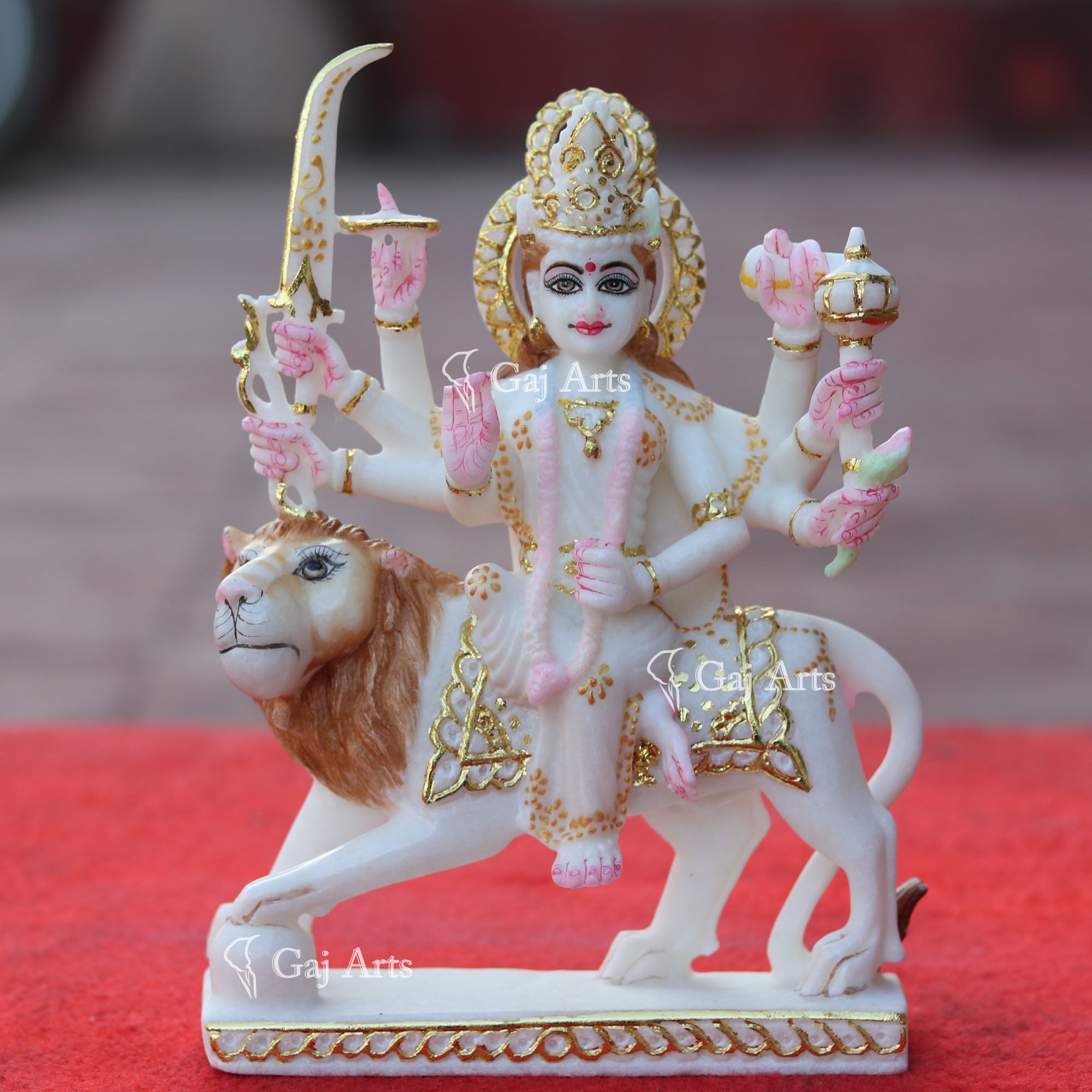 Marble Durga Maa Idol | 9 Inch
