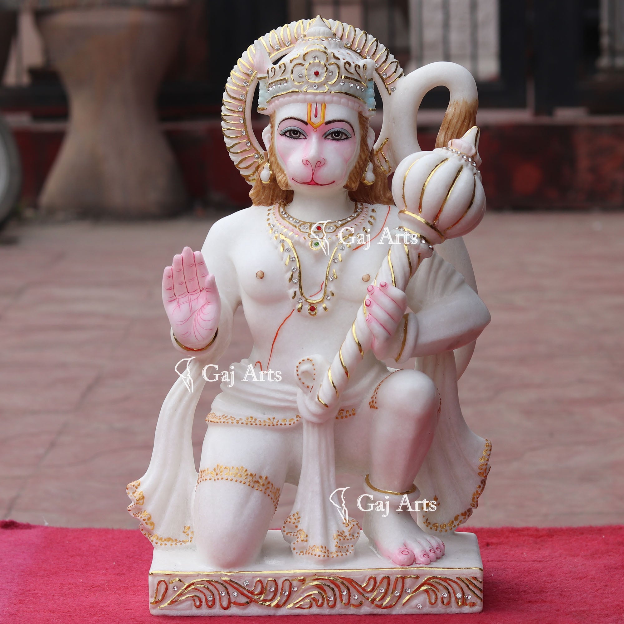 Marble Hanuman Ji Idol | 18 Inch