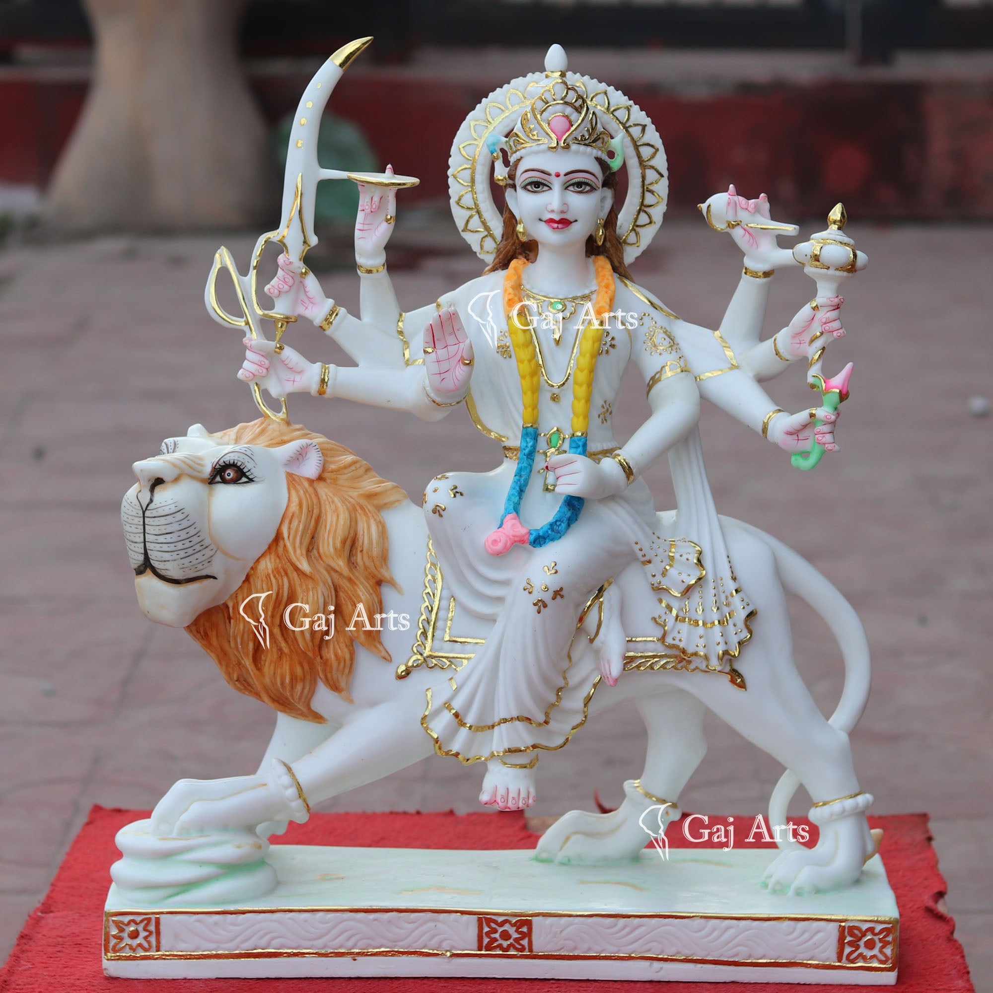 Marble Durga Mata Idol | 24 Inch