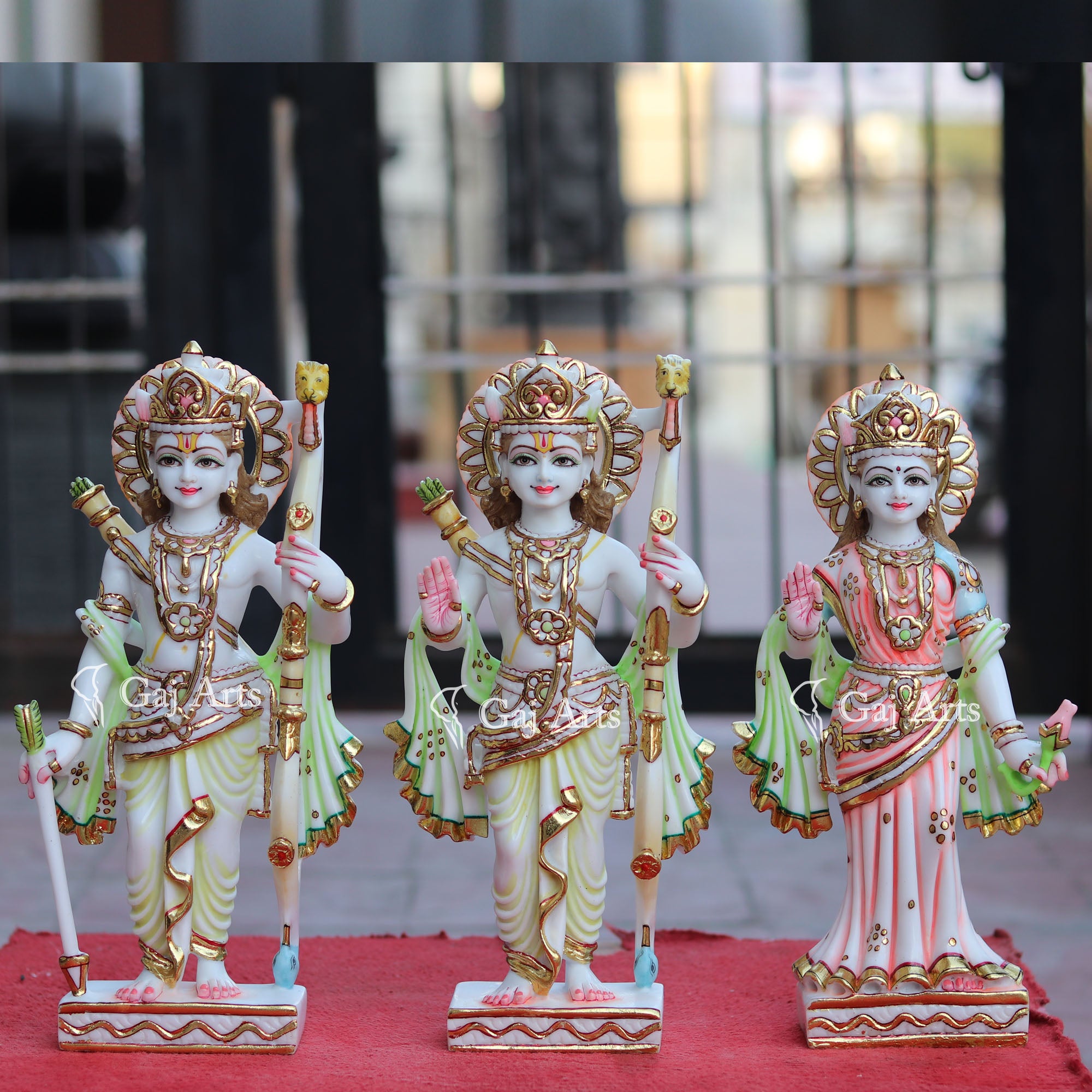 Makrana Marble Powder Ram Jodi Idol | 15 Inch