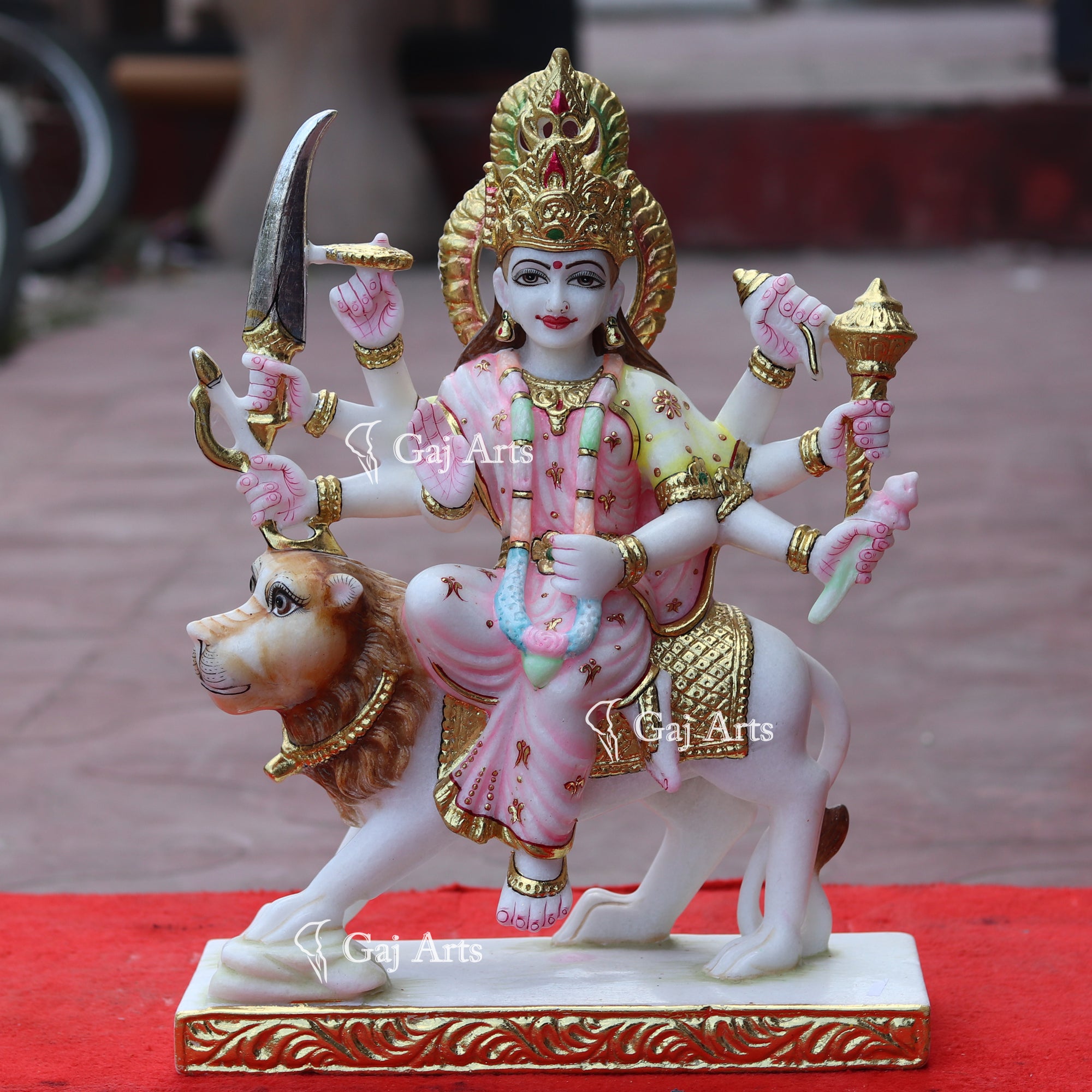 Marble Durga Mata Idol | 18 Inch