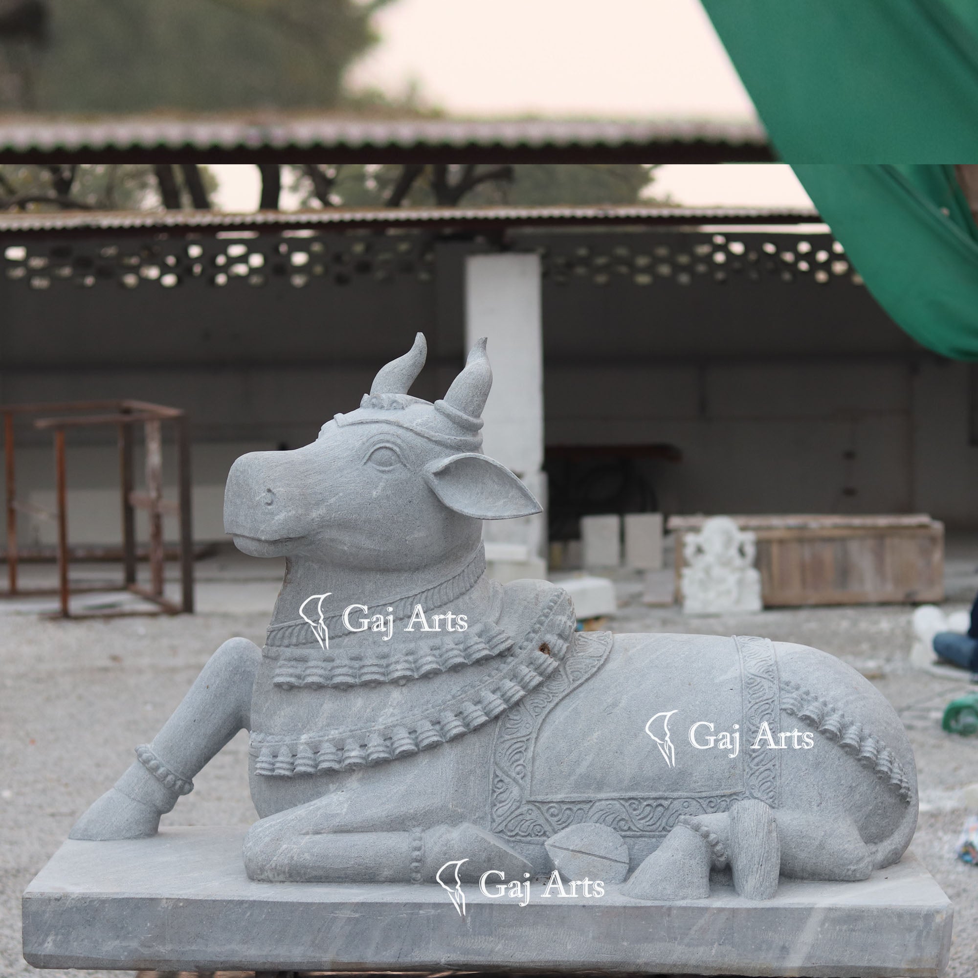 Black Marble Nandi Idol | 60 Inch