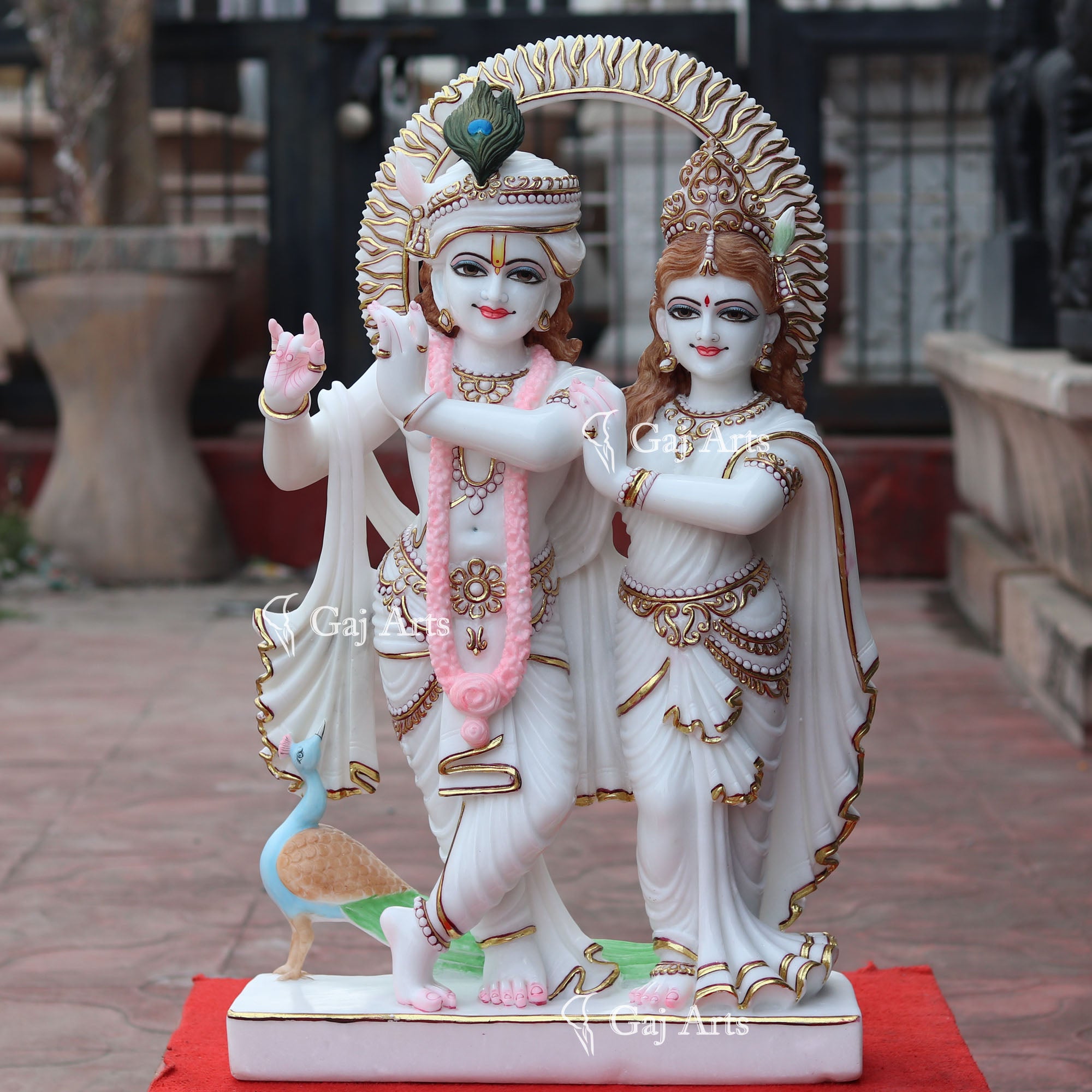 Divine Ashirwad Flute Radha Krishna Jodi Idol | 30 Inch