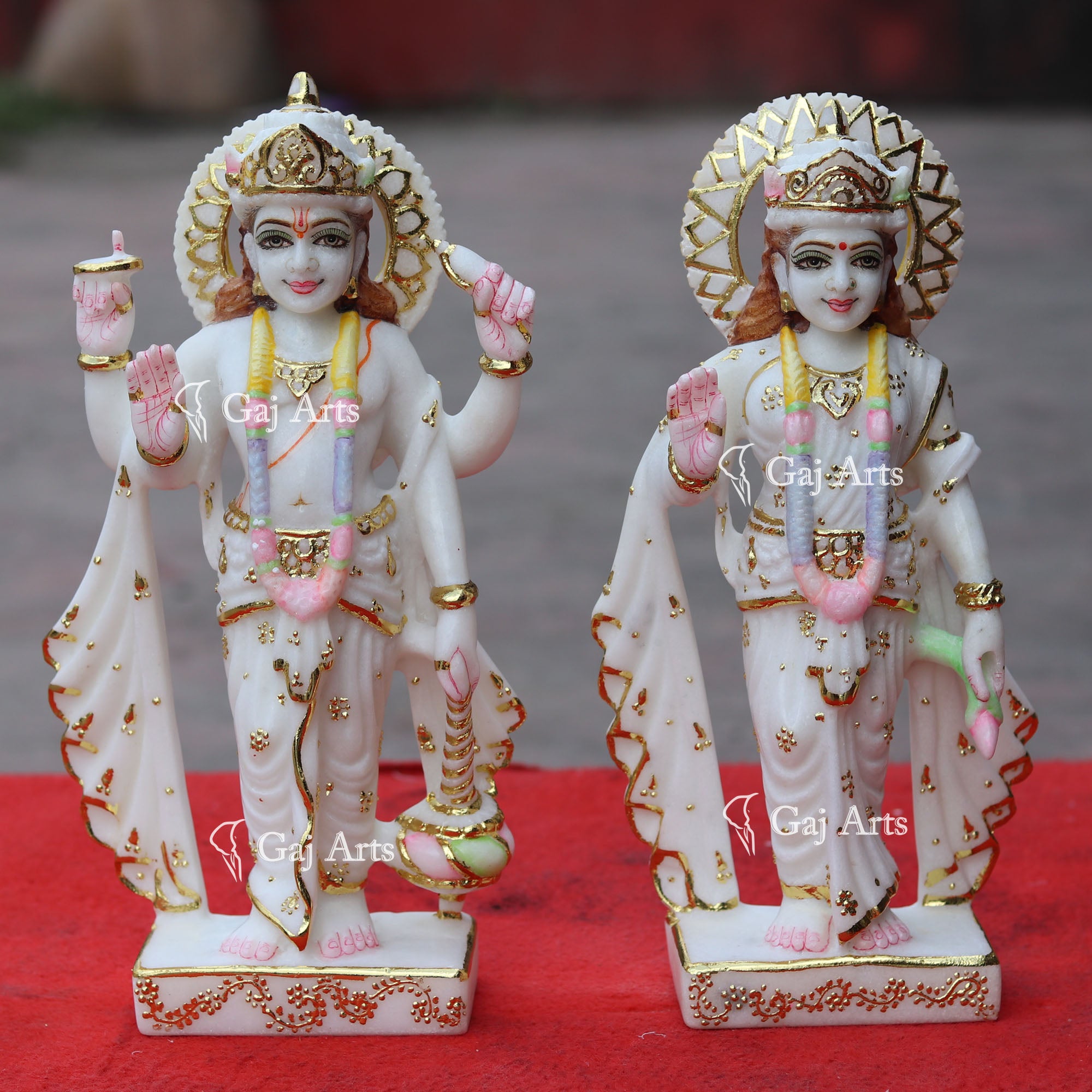 Marble Lakshmi Narayan Idol | 12 Inch