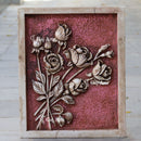 White Marble Flower Wall Panel | 30 Inch