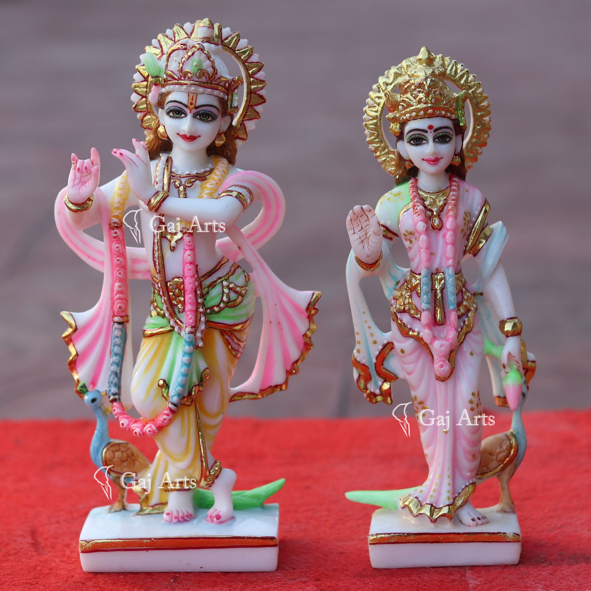 Marble Radha Krishna Statue | 9 Inch