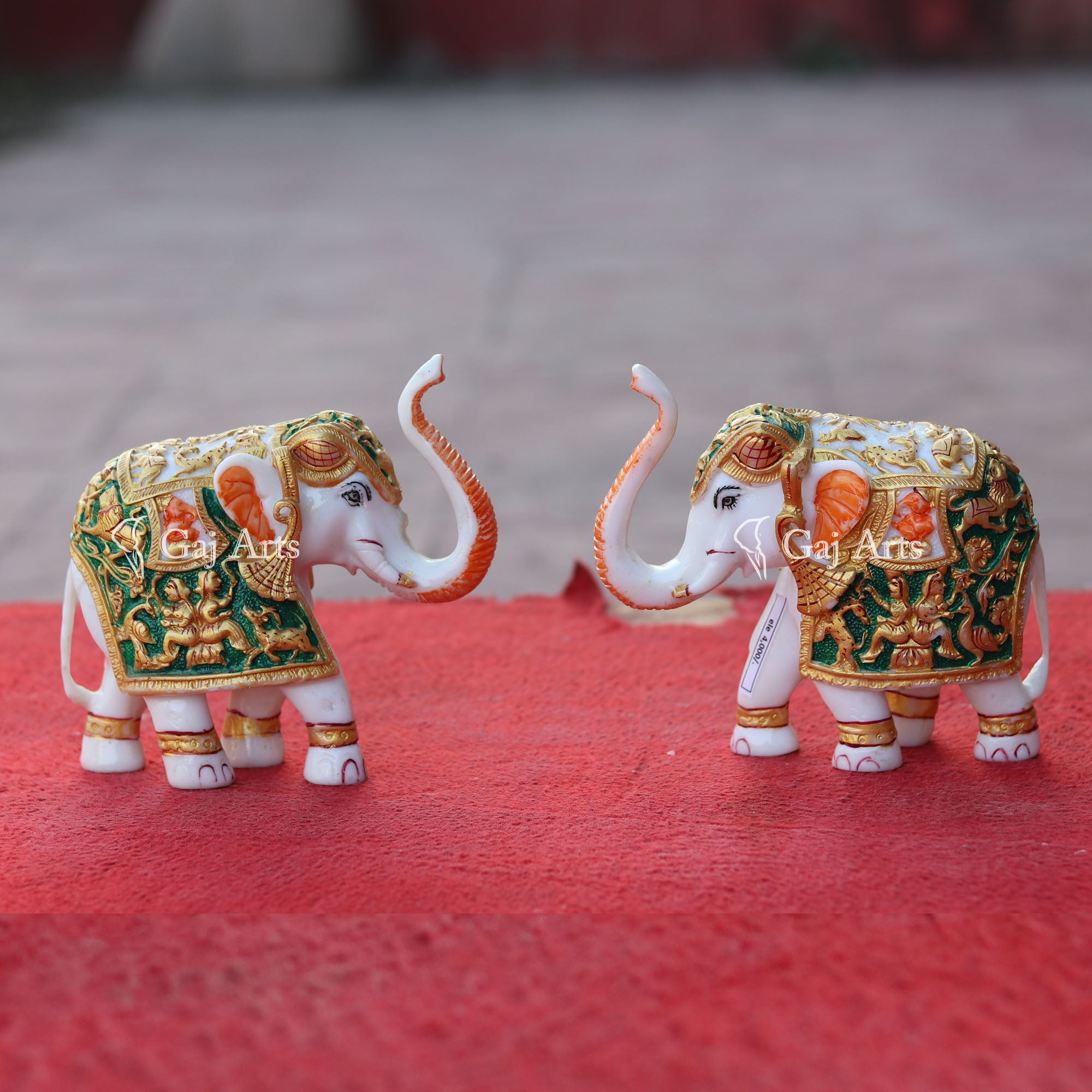 Marble Elephant Statue | 7 Inch
