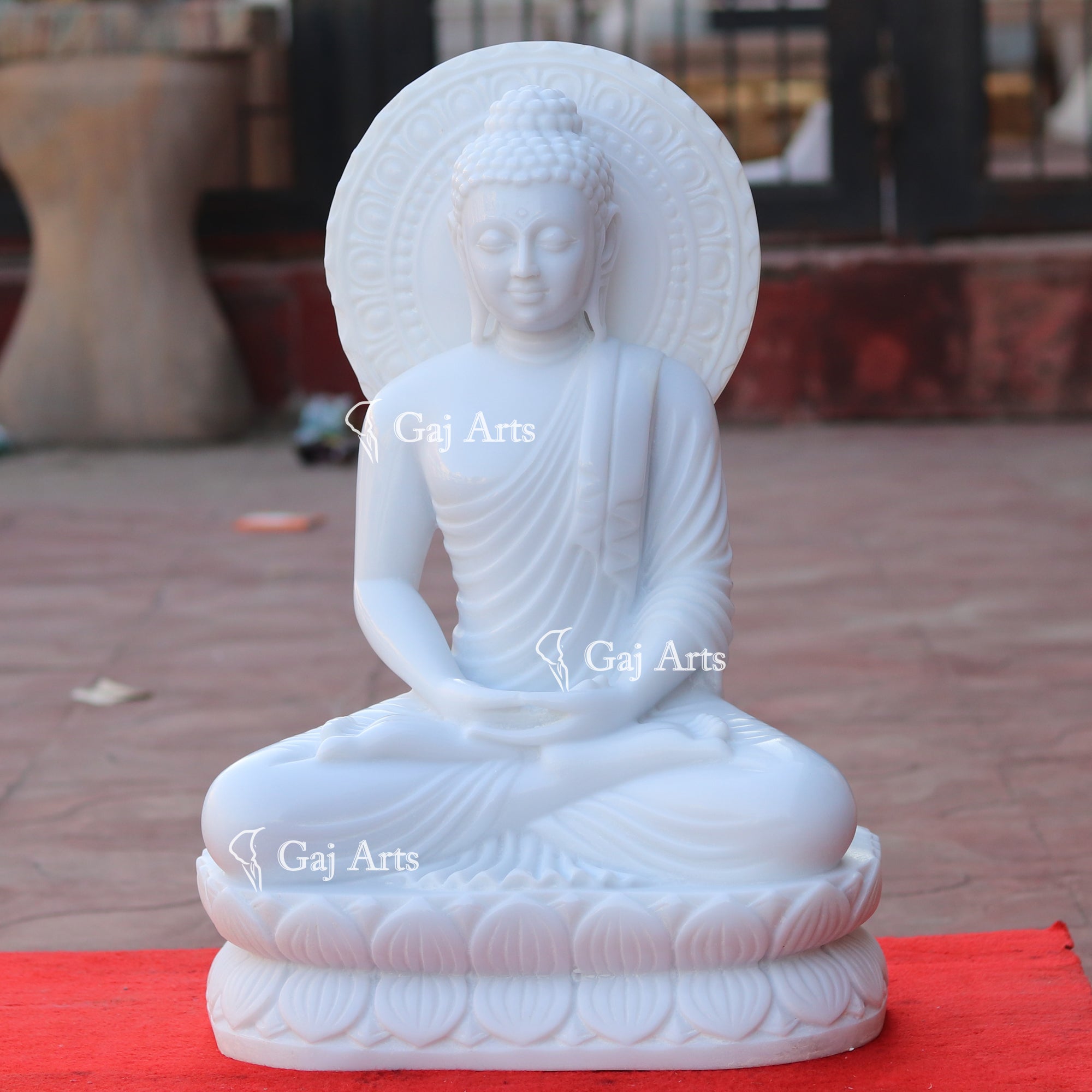 White Marble Buddha Statue | 24 Inch