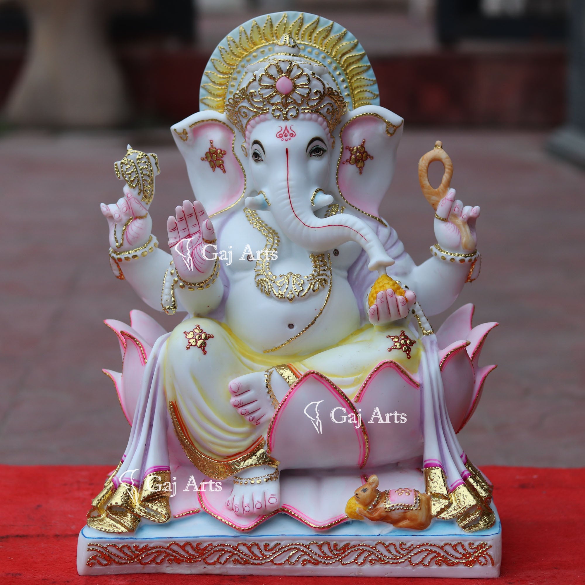 Makrana Marble Powder Ganesh Idol | 18 Inch