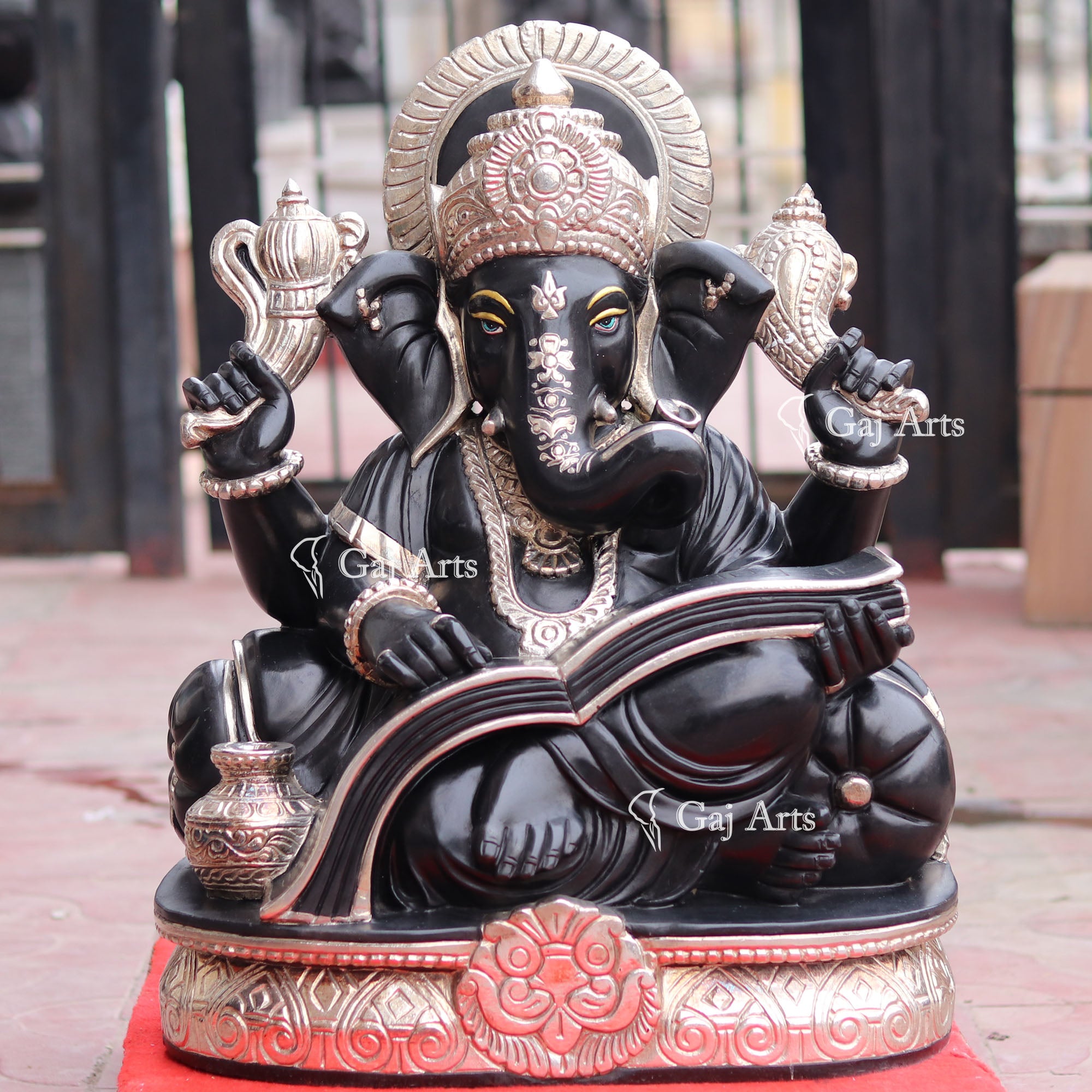 Rajasthan Black Marble Ganesh Statue | 24 Inch