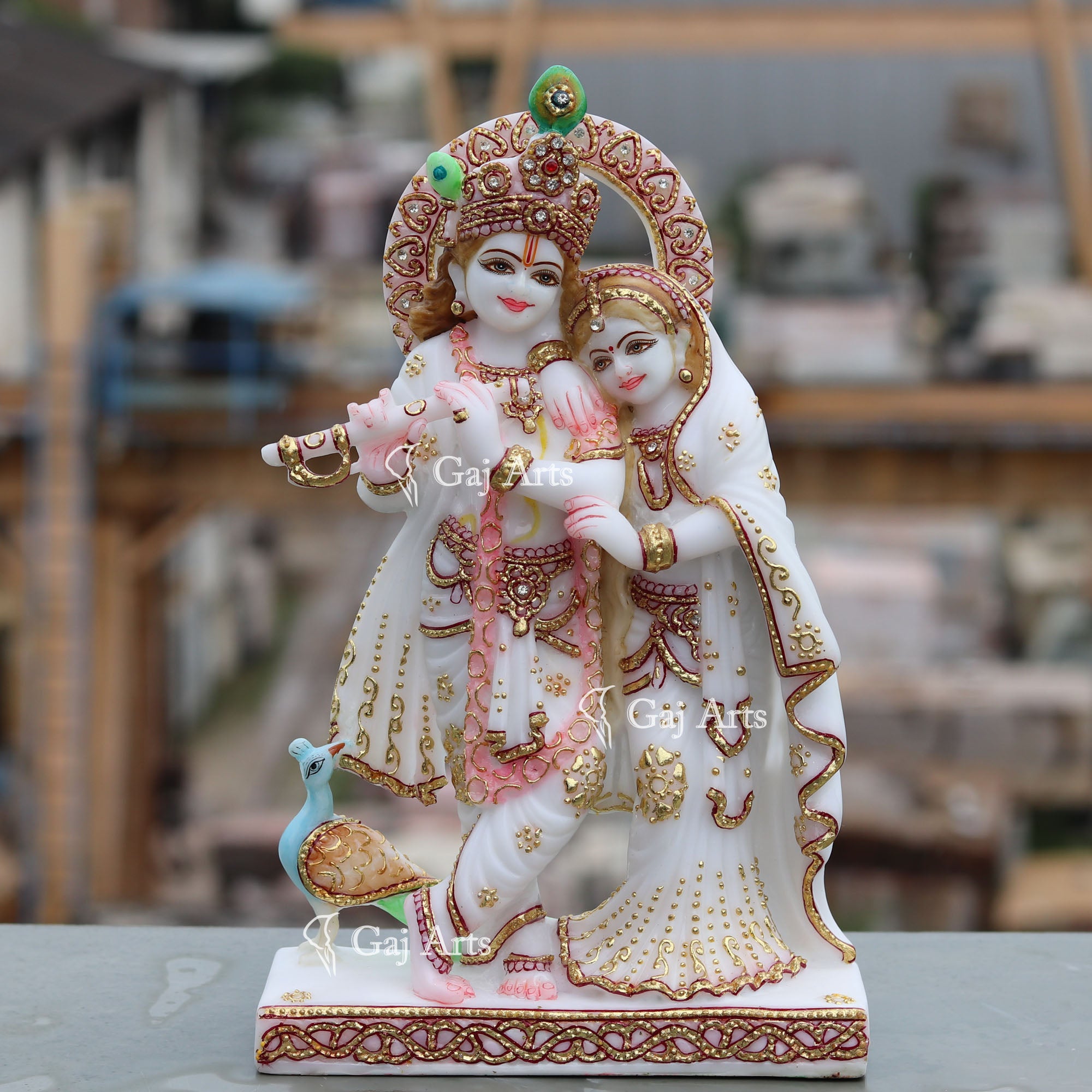 Marble Radha Krishna Jodi Idol | 12 Inch