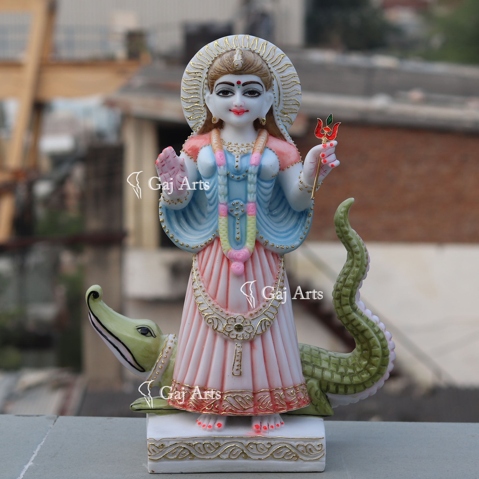 Marble Ethiopia Khodiyar Maa Idol | 18 Inch