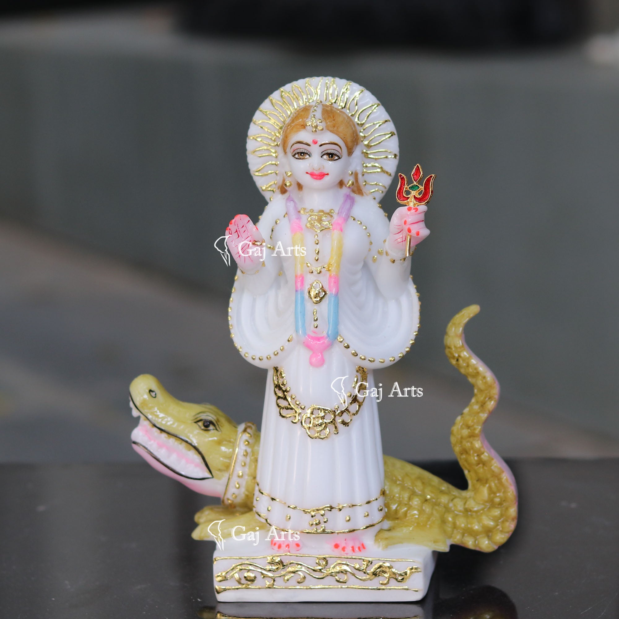 Marble Ethiopia Khodiyar Maa Idol | 9 Inch