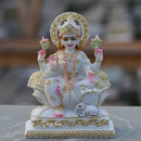White Marble Lakshmi Mata Statue | 7 Inch