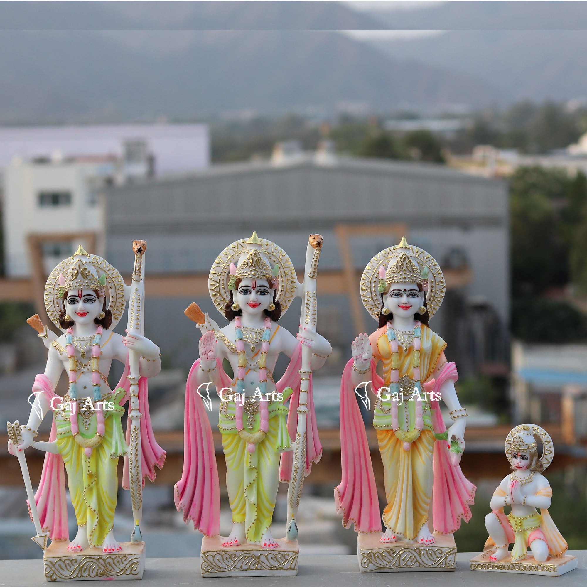 Ethiopia Marble Ram Jodi Idol | 18 Inch