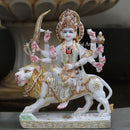 Marble Durga Mata Idol | 18 Inch