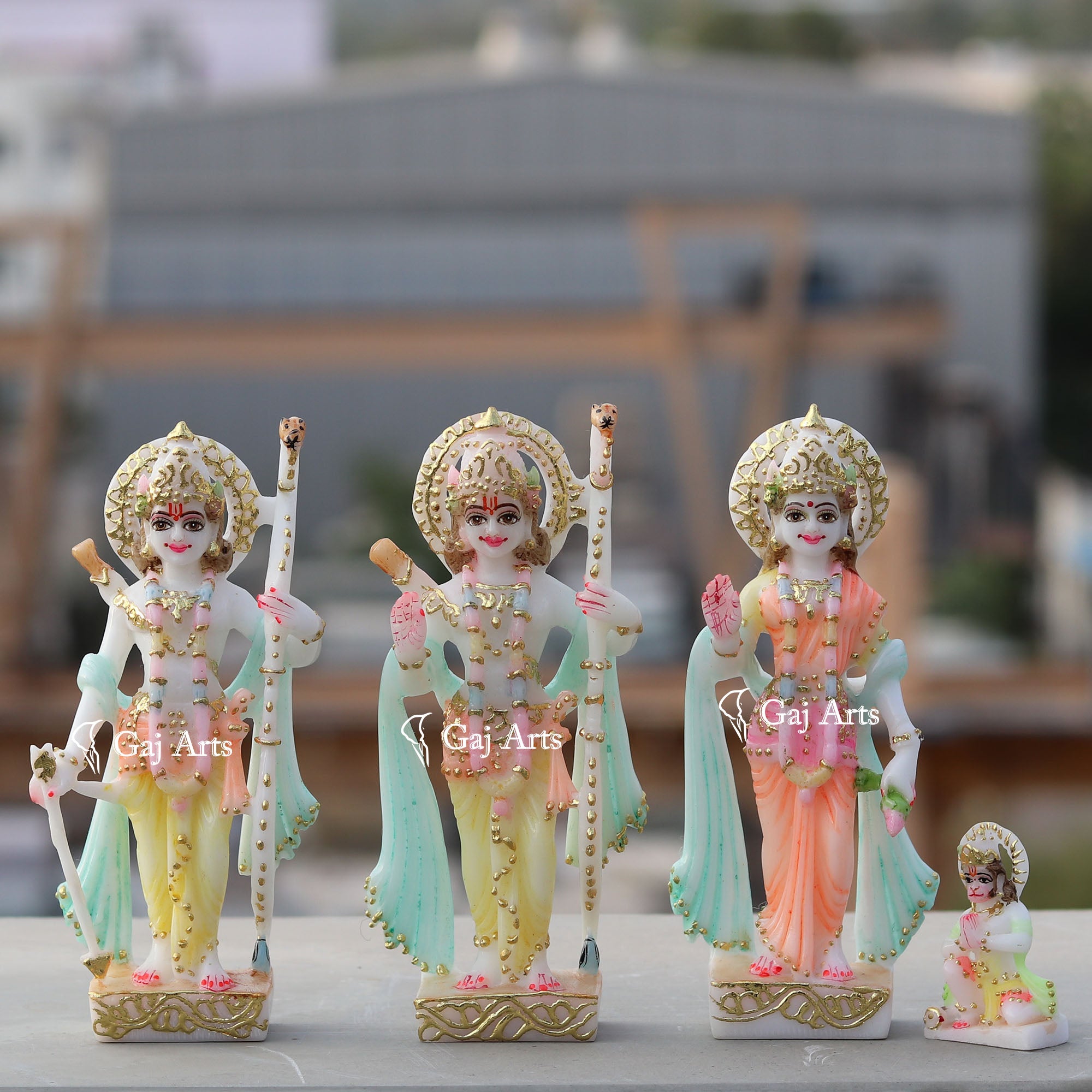Marble Ethiopia Ram Jodi Idol | 7 Inch