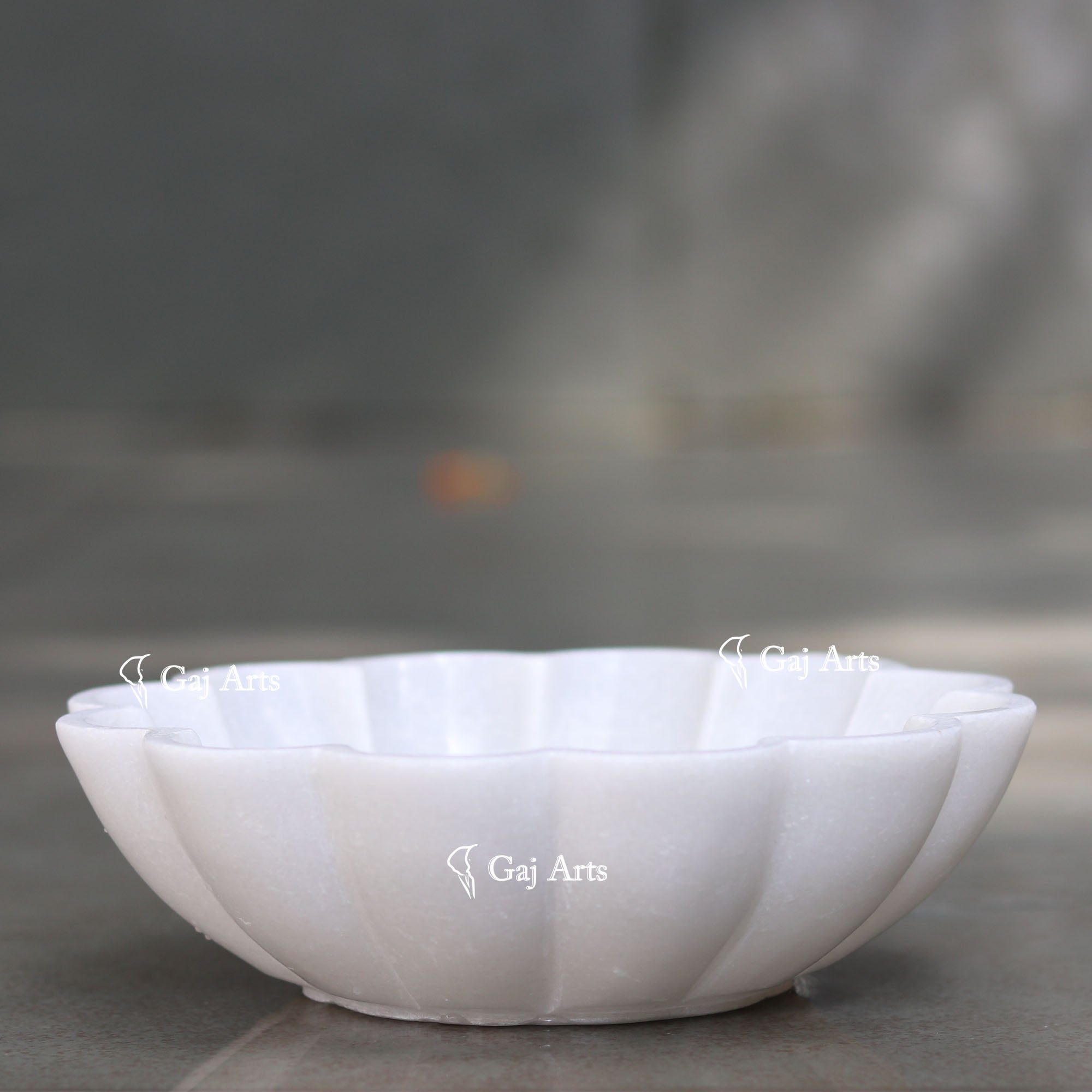 White Marble Classic Bloom Bowl | 8 Inch