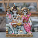 Marble Shiv Parivar Statue | 15 Inch
